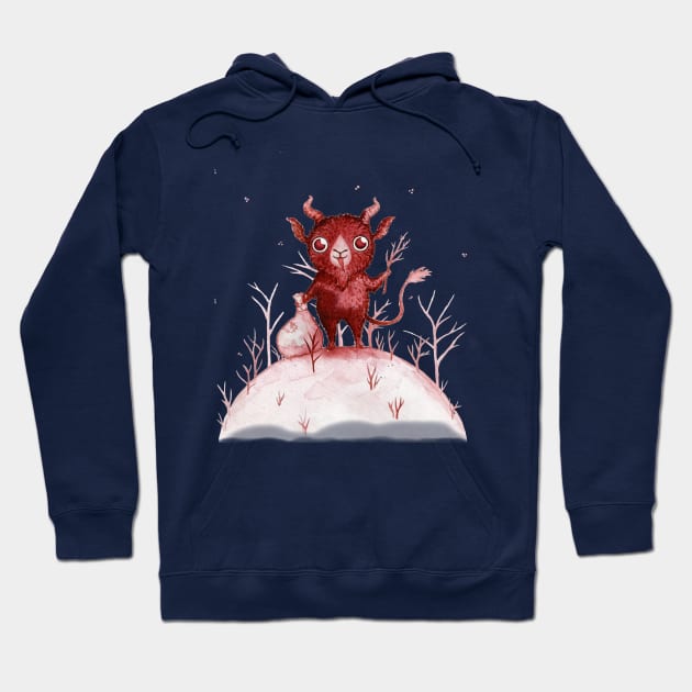 Adorable krampus Hoodie by Hana Nekrep Art